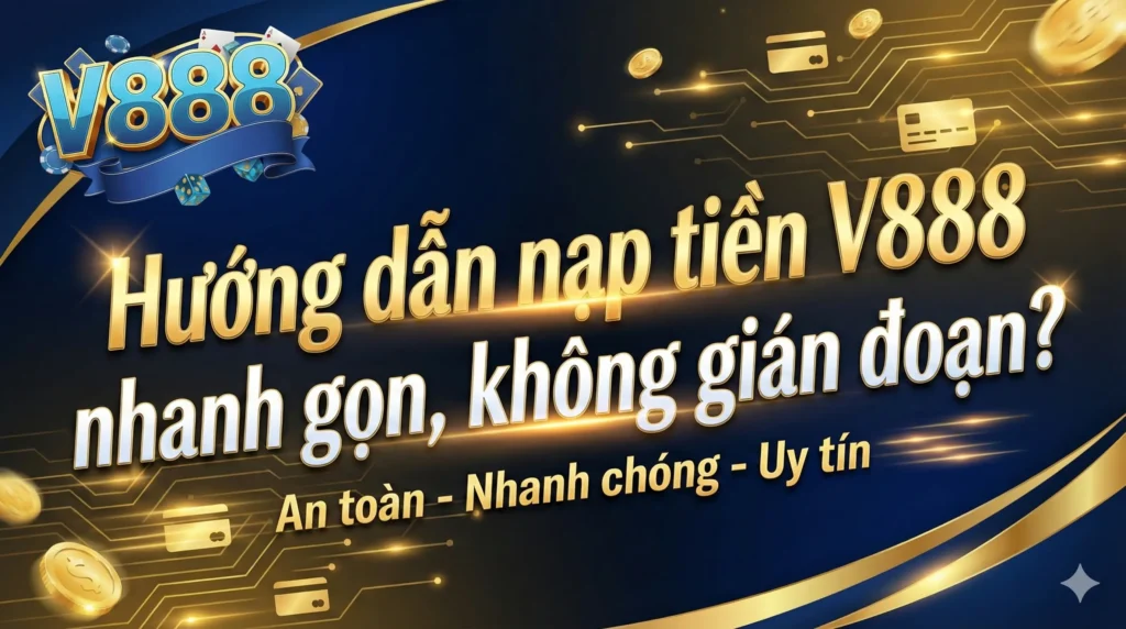 Hướng dẫn nạp tiền V888 nhanh gọn, không gián đoạn