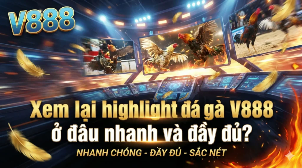 Xem lại highlight đá gà V888 ở đâu nhanh và đầy đủ?