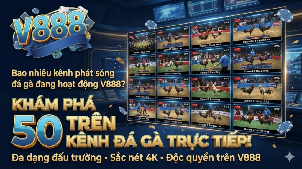 Bao nhiêu kênh phát sóng đá gà đang hoạt động trên V888?