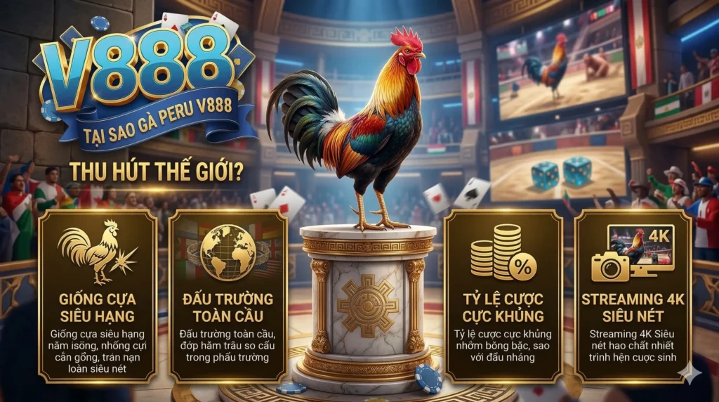 Gà Peru tại V888 có điểm mạnh nào thu hút cộng đồng quốc tế?