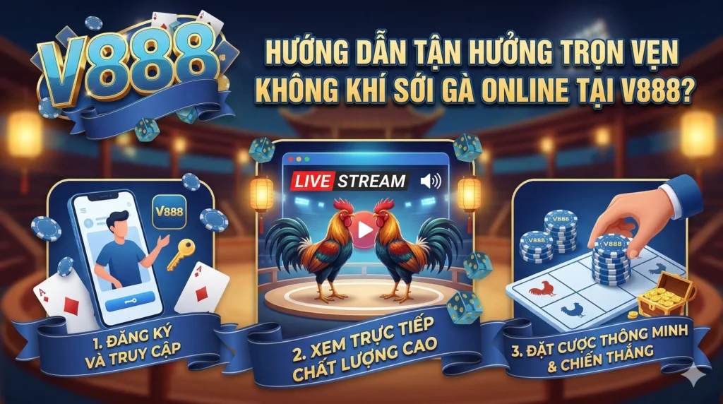 Hướng dẫn tận hưởng trọn vẹn không khí sới gà online tại V888