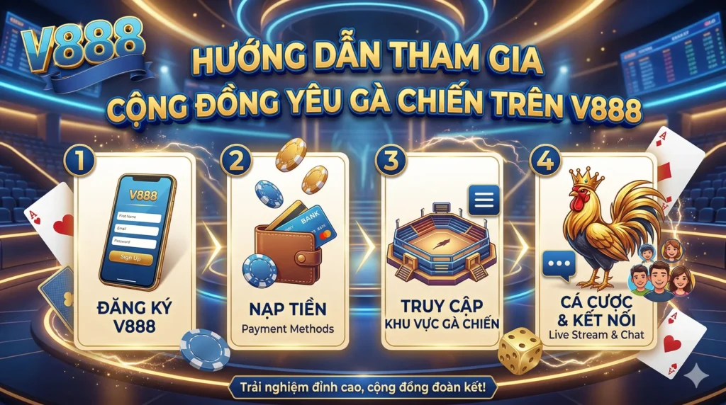 Làm thế nào để tham gia cộng đồng yêu gà chiến trên V888?