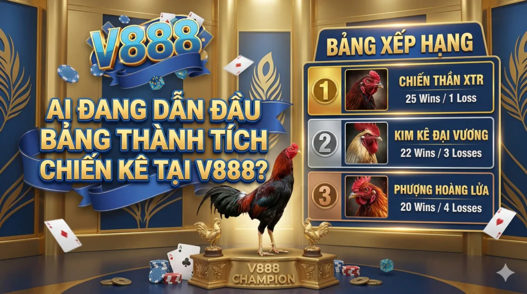Ai đang dẫn đầu bảng thành tích chiến kê tại V888?