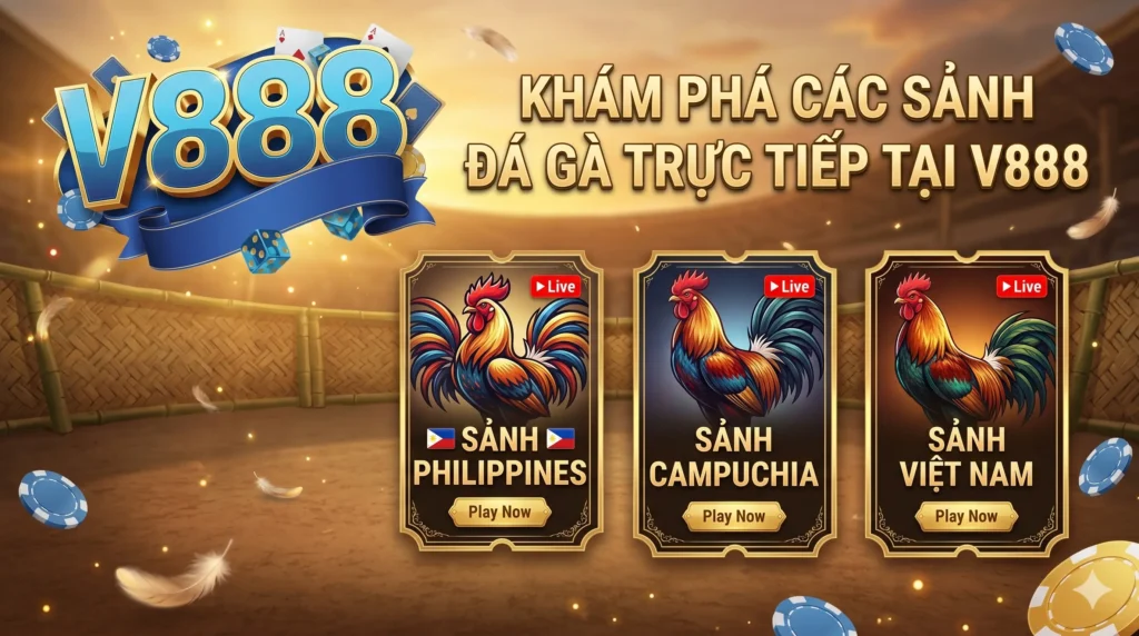V888 có bao nhiêu sảnh xem đá gà để người chơi lựa chọn?