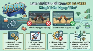 Làm thế nào để xem đá gà V888 mượt trên mạng yếu?