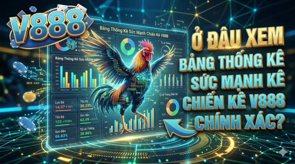 Ở đâu xem bảng thống kê sức mạnh chiến kê V888 chính xác?