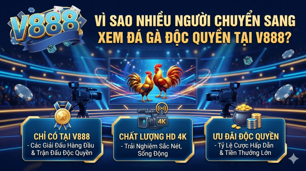 Vì sao nhiều người chuyển sang xem đá gà độc quyền tại V888?